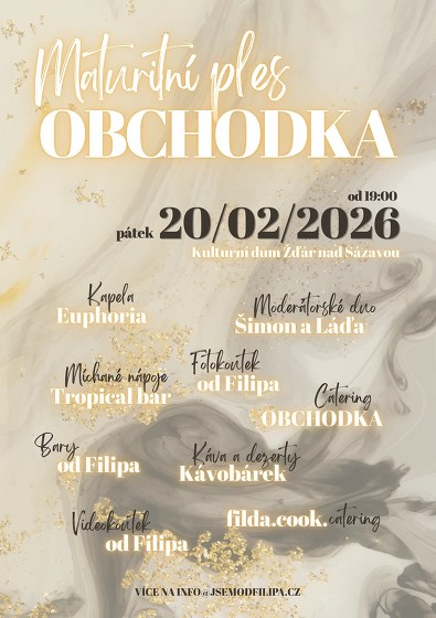 Plakát události Maturitní ples Obchodka