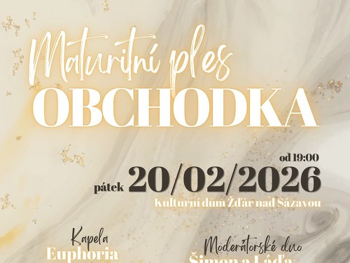 Plakát události Maturitní ples Obchodka