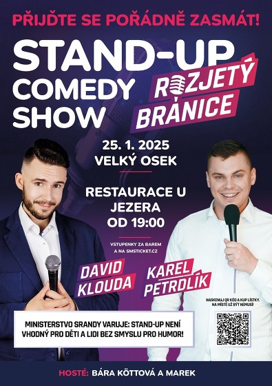 Plakát události Stand-up Comedy Show ROZJETÝ BRÁNICE (Velký Osek)