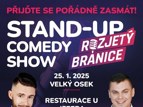 Plakát události Stand-up Comedy Show ROZJETÝ BRÁNICE (Velký Osek)