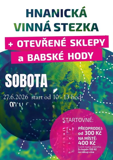 Plakát události X. Hnanická vinná stezka po vinicích v NP Podyjí