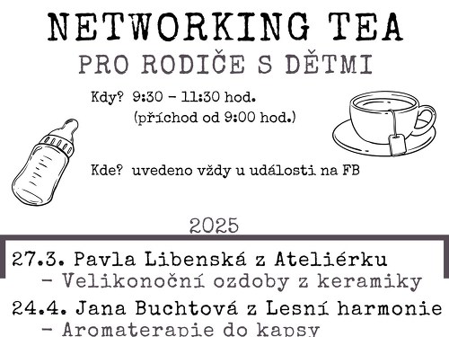Plakát události Networking Tea v Rajhradě - J. Buchtová / Letní aromaterapie