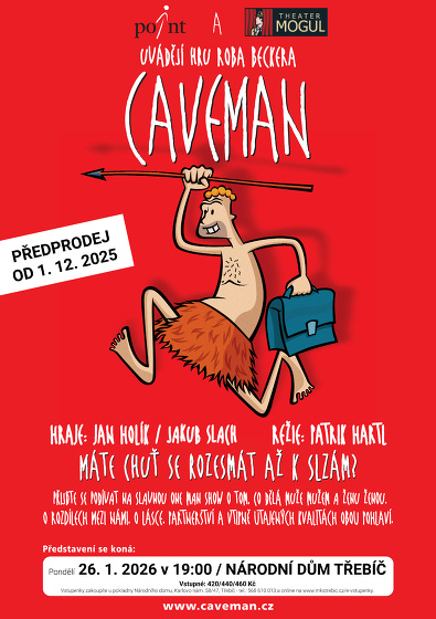 Plakát události Caveman - Agentura Point Praha