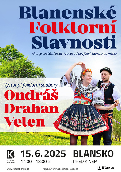Plakát události Blanenské folklorní slavnosti