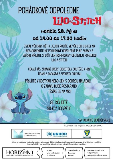 Plakát události Pohádkové odpoledne Lilo a Stitch