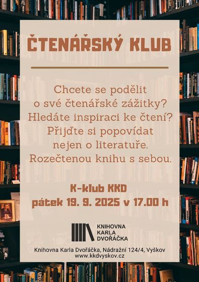 Plakát události Čtenářský klub