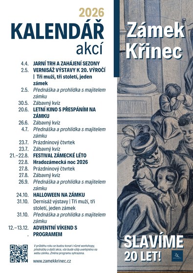 Plakát události Zámek Křinec | komentované prohlídky