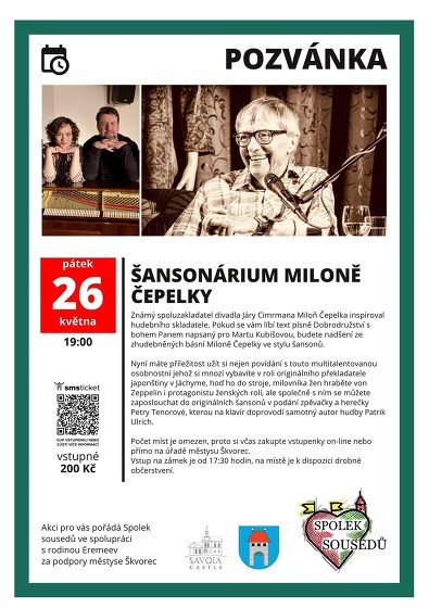 Plakát události Šansonárium Miloně Čepelky