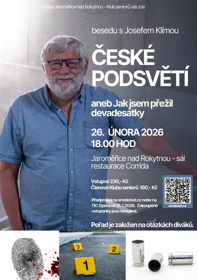 Plakát události Beseda s Josefem Klímou