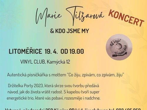 Plakát události Marie Tilšarová & Kdo Jsme My