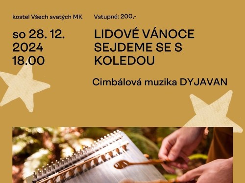Plakát události Lidové Vánoce, sejdeme se s koledou