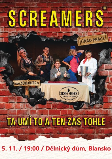 Plakát události SCREAMERS: Ta umí to a ten zas tohle