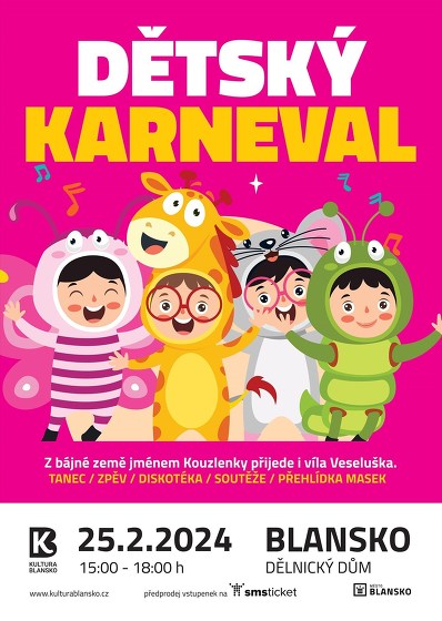 Plakát události Dětský karneval Blansko