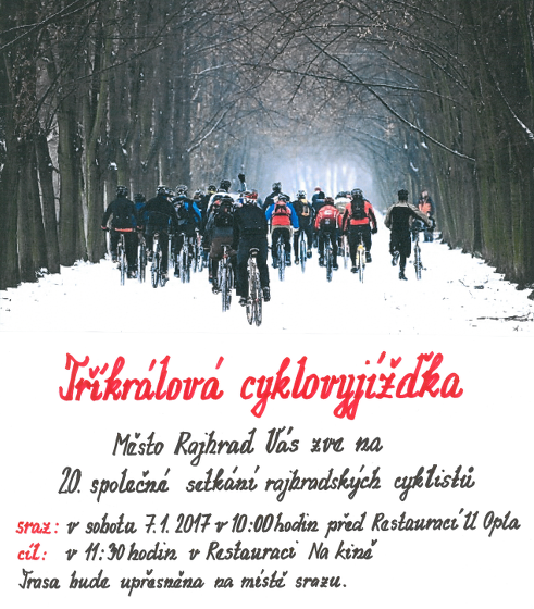 Plakát události Tříkrálová cyklovyjížďka