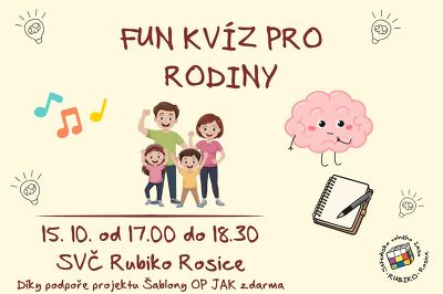 Plakát události Fun kvíz pro rodiny