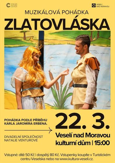 Plakát události Muzikálová pohádka Zlatovláska | divadlo pro děti