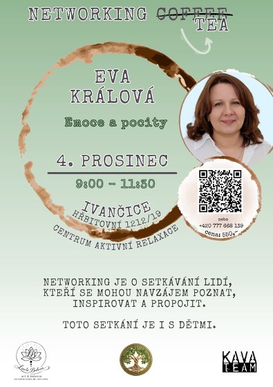 Plakát události Networking Tea s Evou Královou