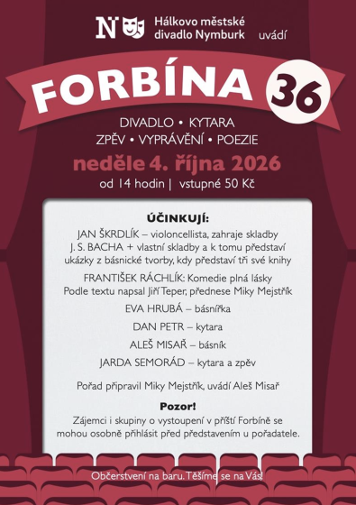 Plakát události Forbína č. 36