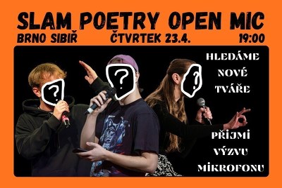 Plakát události Slam Poetry Open Mic | Brno