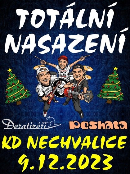Plakát události Vánoční mejdan Totální nasazení,Peshata,Deratizéři