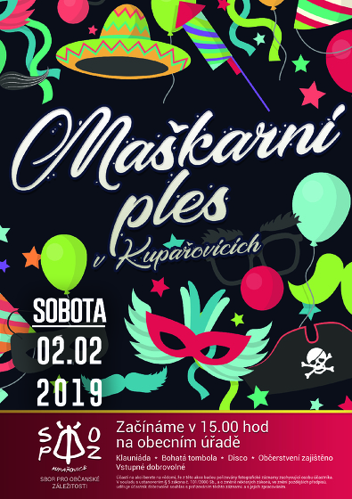 Plakát události Maškarní ples