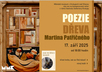 Plakát události Poezie dřeva Martina Patřičného