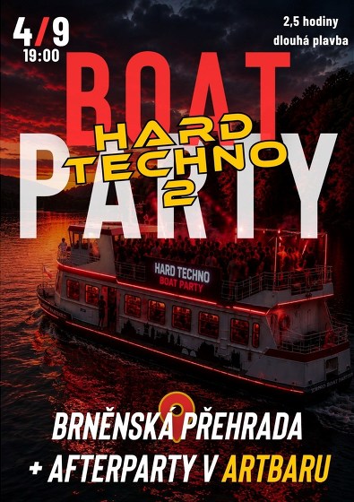 Plakát události Boat Party x Brněnská přehrada x Hard Techno edition vol. 2