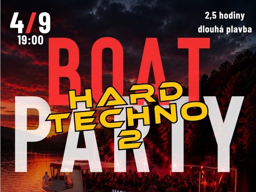 Plakát události Boat Party x Brněnská přehrada x Hard Techno edition vol. 2