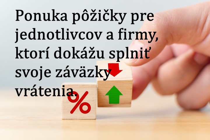 P onuka pôžičky pre jednotlivcov a firmy...