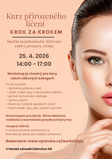 Plakát události 💄 Kurz přirozeného líčení krok za krokem