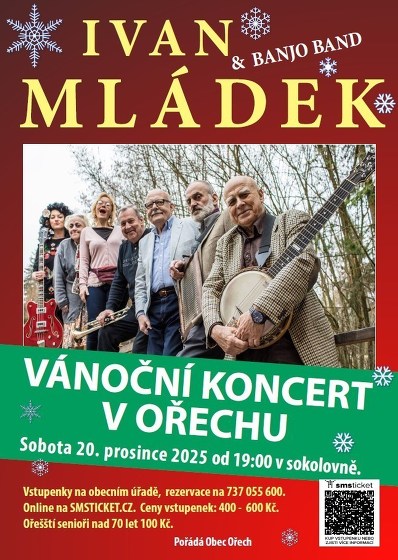 Plakát události Ivan Mládek & Banjo Band - Vánoční koncert v Ořechu
