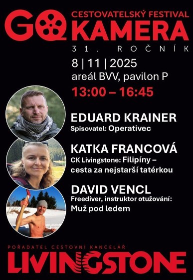Plakát události Go Kamera | Eduard Krainer, Katka Francová, David Vencl