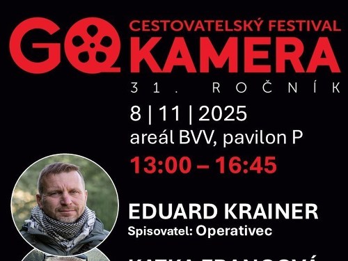 Plakát události Go Kamera | Eduard Krainer, Katka Francová, David Vencl