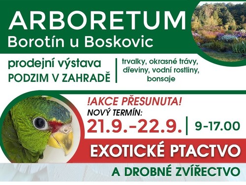 Plakát události Podzim v zahradě a výstava exotického ptactva