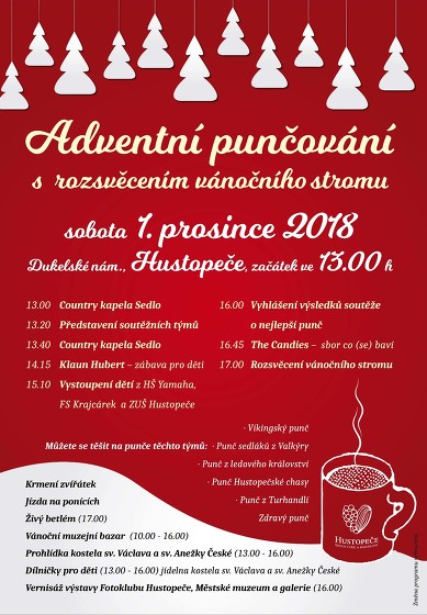 Plakát události Adventní punčování s rozsvěcením vánočního stromu