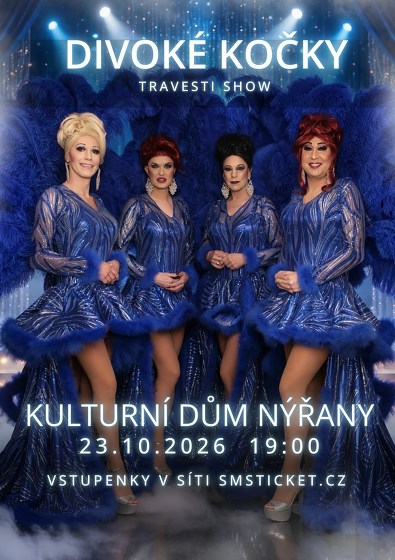 Plakát události Travesti show Divoké kočky v KD Nýřany