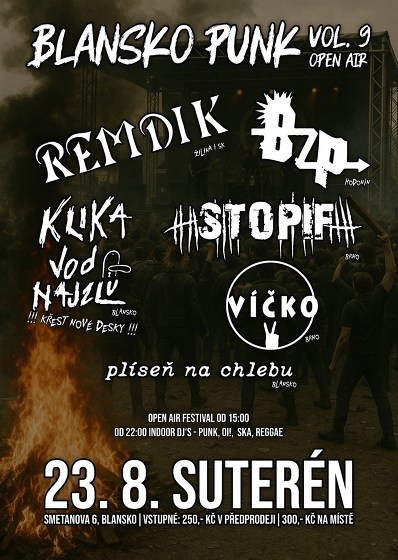 Plakát události BLANSKO  PUNK vol9.  open air