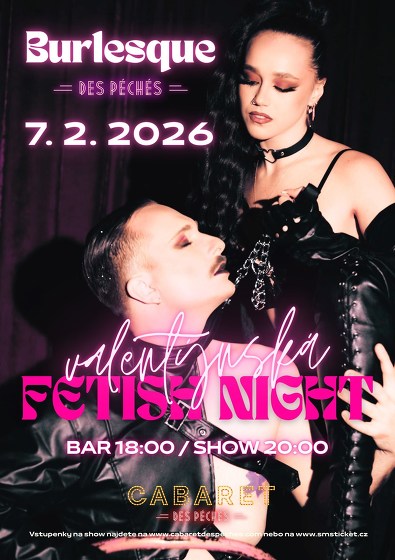 Plakát události Burlesque des Péchés: Valentýnská Fetish night