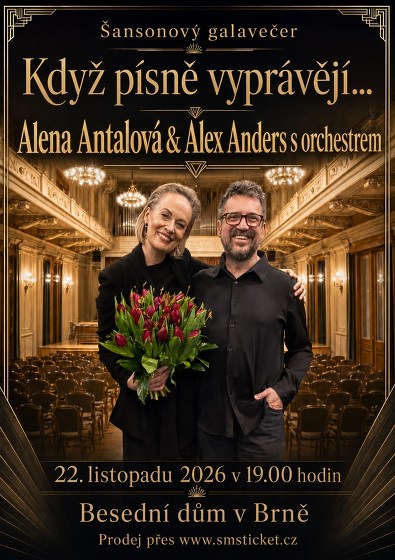 Plakát události Alena Anatalová & Alex Anders: Šansonový galavečer s orchestrem