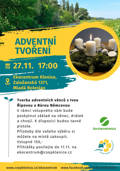 Plakát události Adventní tvoření