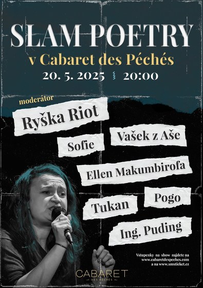 Plakát události Slam poetry exhibice