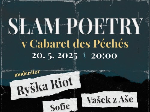 Plakát události Slam poetry exhibice