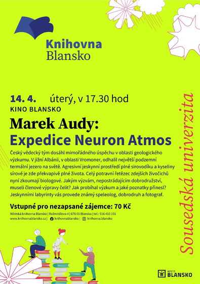 Plakát události Marek Audy: Expedice Neuron Atmos