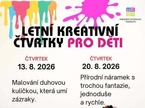 Plakát události Letní kreativní čtvrtky pro děti