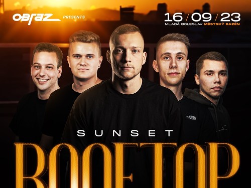 Plakát události SUNSET ROOFTOP vol. 2 /w WOTTY, THE FALCONITES, OBRAZ & more