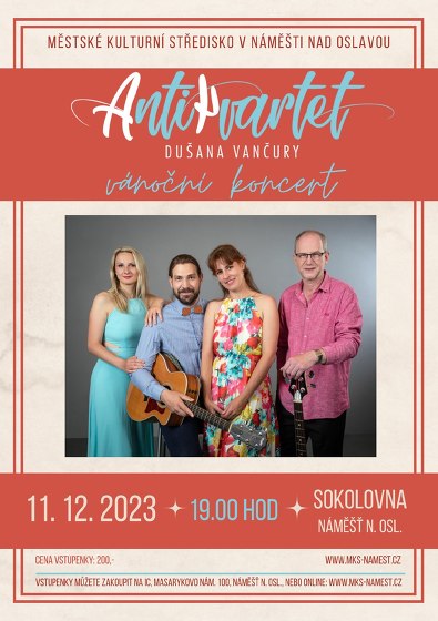 Plakát události Koncert Antikvaret Dušana Vančury v Náměšti nad Oslavou