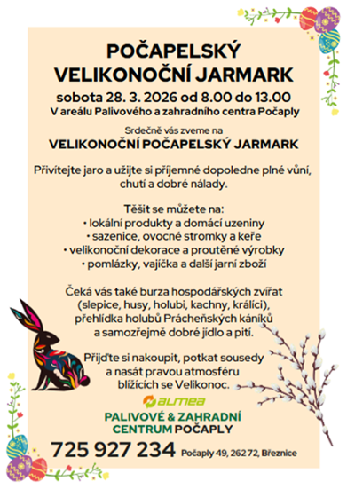 Plakát události Velikonoční Počapelský jarmark