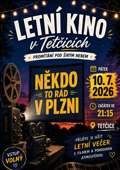 Plakát události Letní kino v Tetčicích
