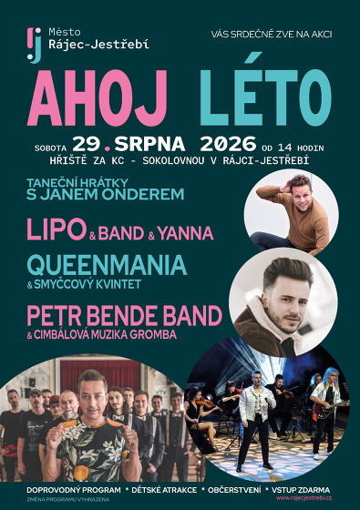 Plakát události Ahoj léto Rájec-Jestřebí