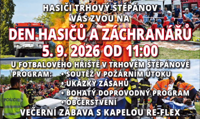 Plakát události Den hasičů a záchranářů v Trhovém Štěpánově